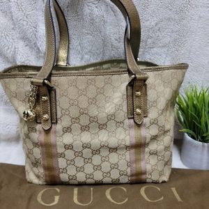 Vintage Gucci Canvas Tote Bag Authentic